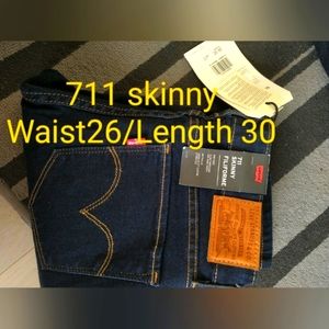 2 for $90. LEVI'S Premium jeans 711 (leather patch & LEVI’S with big “E”